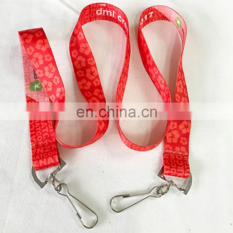card holder neck strap printing luminated tubular lanyard