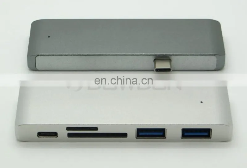 Aluminium 5 in 1 USB 3.0 Type C Hub for Macbook