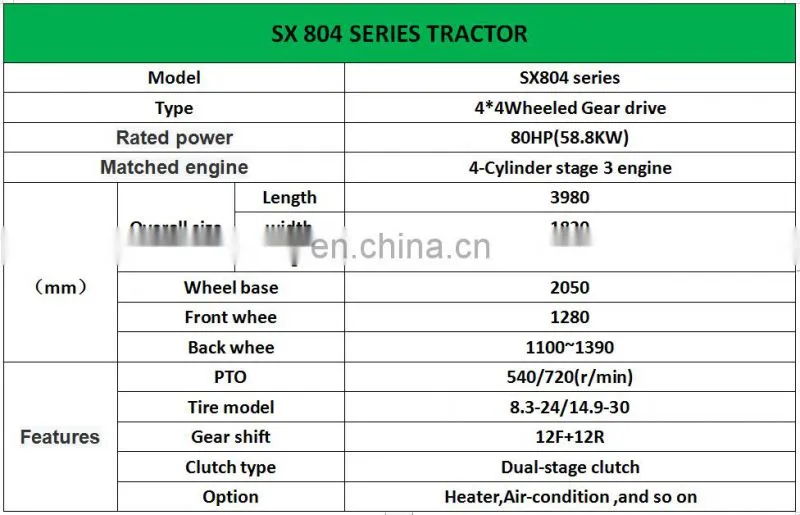 25-80hp best-selling multifunctional farm tractor