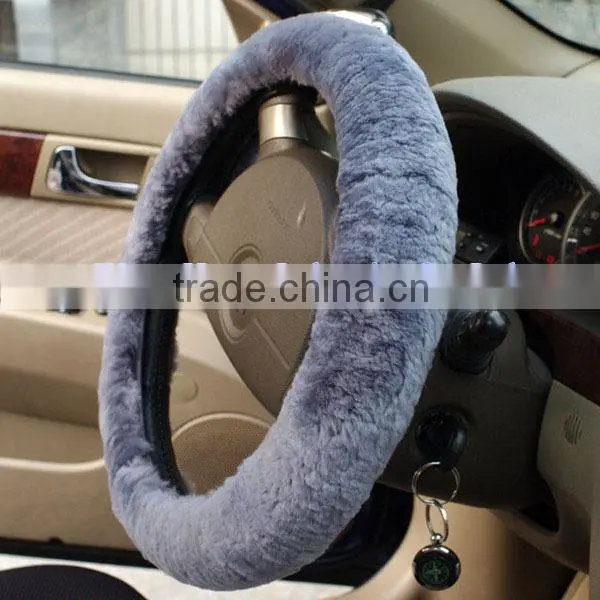 Genuine Sheepskin Car Steering Wheel Cover