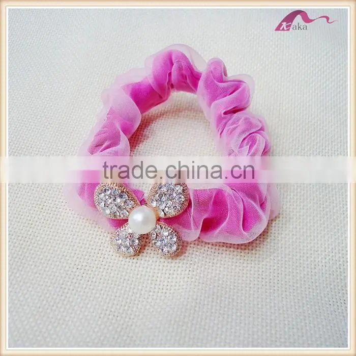 Fashion Pink Velvet Scrunchies Hair Band For Girls Hair Accessories