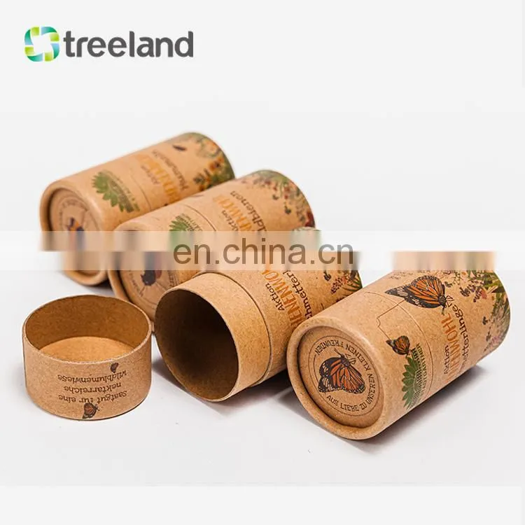 Custom Logo Food Grade Compostable Kraft Paper Tube with PLA Liner