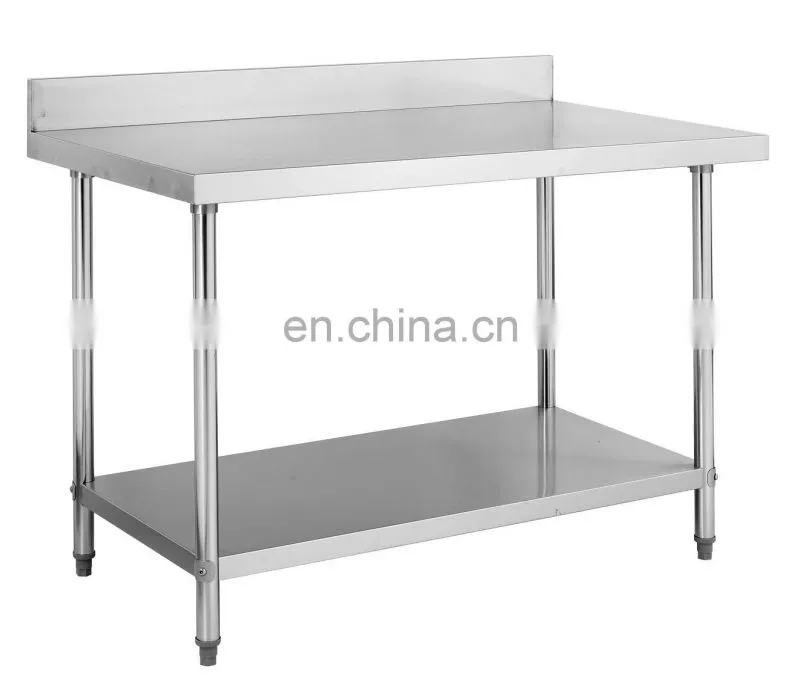 304 Stainless Steel Restaurant Work Bench with Sliding Door Cabinet