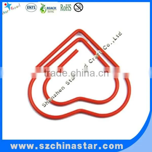 Wholesale love shaped paper clips with beautiful PP box packing