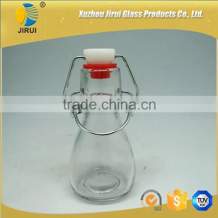 80ml Hot Sale Flip Top Clear Glass Wine Bottle