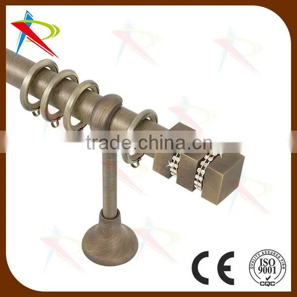 Wrought iron finial curtain rod for interior decorative