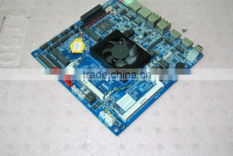 dual HD ports dual ethernet onboard 4GB ddr3 5th i5 5200U motherboard,onboard i5 low power micro itx MB for AIO POS KIOSK
