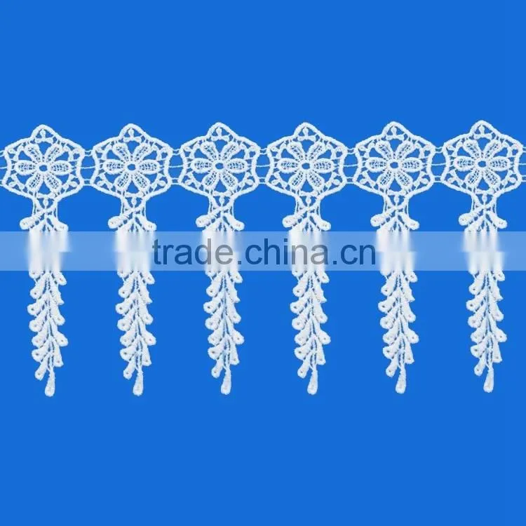 2016 Elegant embroidery fancy garment accessories 16.5 cm width bridal lace trim for wedding dress wholesale