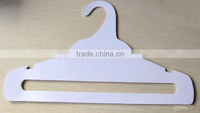 white cardboard panty hangers