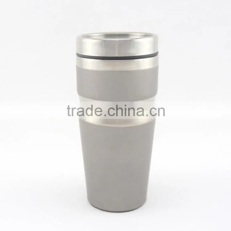 fashion office design double wall steal inner travel mug/ auto mug