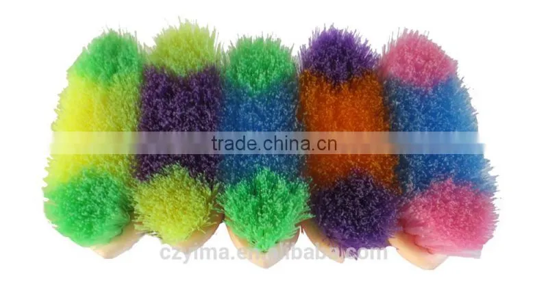 plastic horse dandy brush with glitter bristle for cleaning
