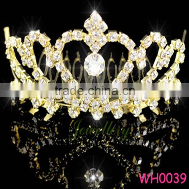New design fashion jewelry gold crown ring