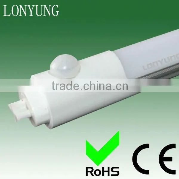 2013 Newest pir sensor led tube 2ft 4ft 6ft 9W 18W 32W LED infrared sensor t8 tube