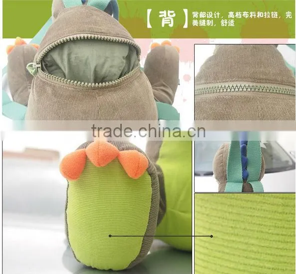 dinosaur plush backpack /kids plush backpacks/plush animal backpacks