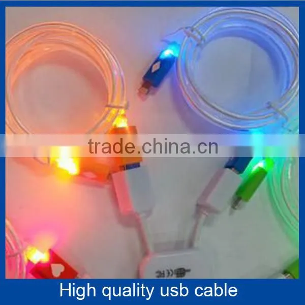 New Design Charing and Sync Led Light Up USB Cable