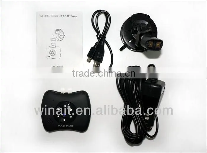 Full hd 1080p car dvr camera 2.4" tft lcd built in lithium battery (WT-X5)