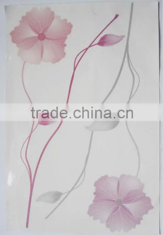 mild pink abstract flowers wall stickers