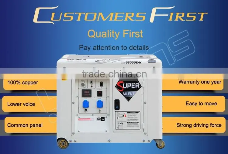 New patent 5KVA Super Silent 220v 186 engine Diesel Generator
