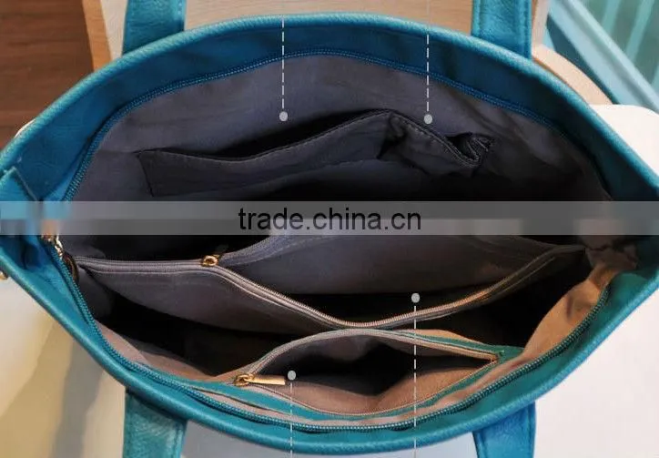 hot sale fashion women pu tote bag different colors