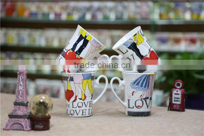 wholesale customized white promotional mug