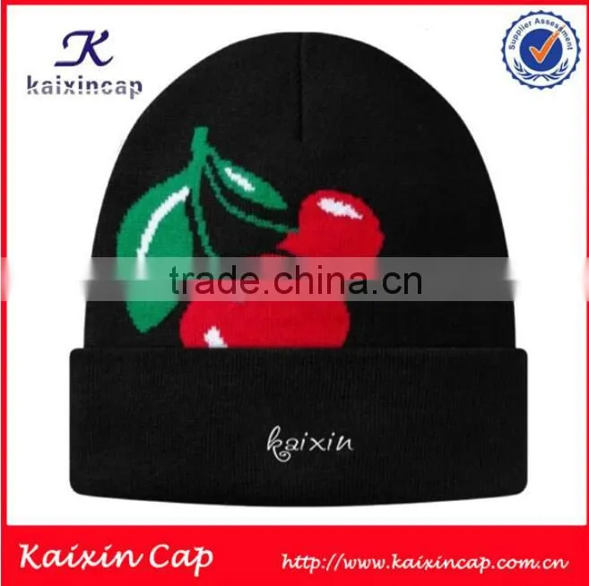wholesale kids custom logo funny 100% acrylic knit slouch beanie hat cap