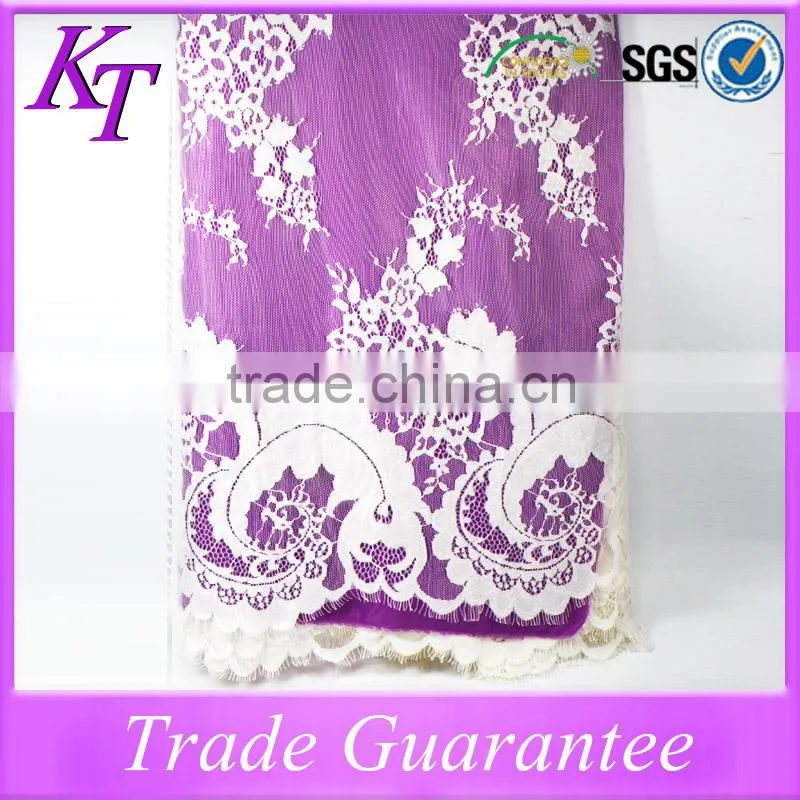 Flower pattern fashion 100% cotton lace fabric