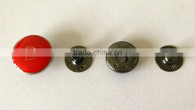 Eco_friendly fashion custom snap fastener epoxy snap button for clothes jacket