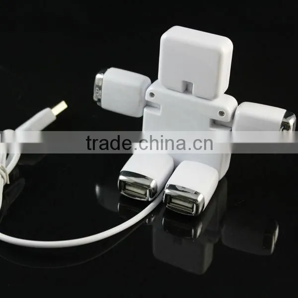 High Speed USB 2.0 Cool Robot 4 Port Usb Man Hub Splitter