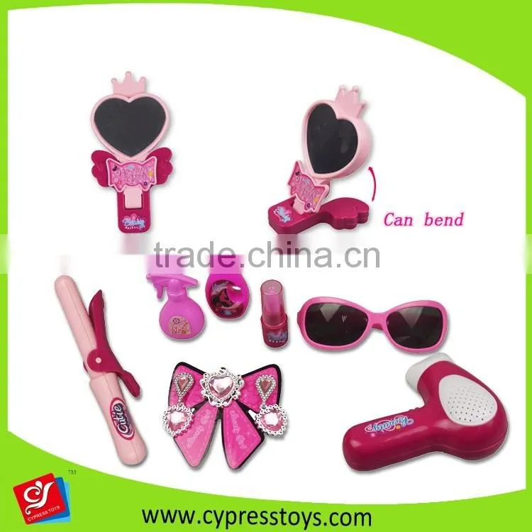 Beauty Girl Salon Toy Set With Hair Dryer Curling Iron Lipstic and Acc