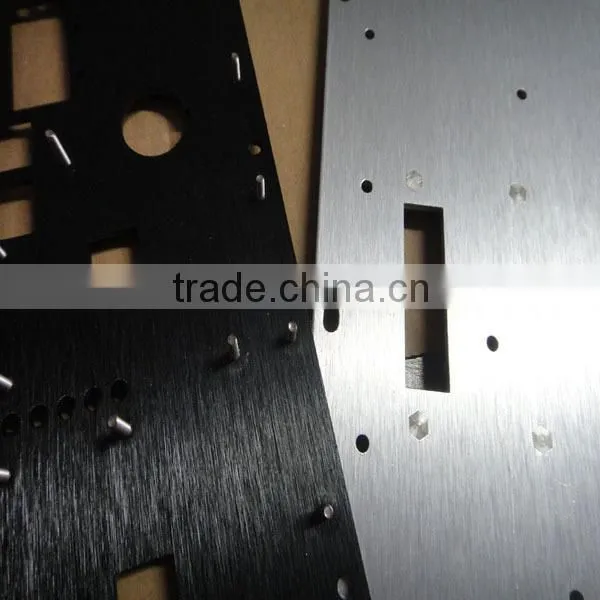 Custom precision black anodized aluminum stamping