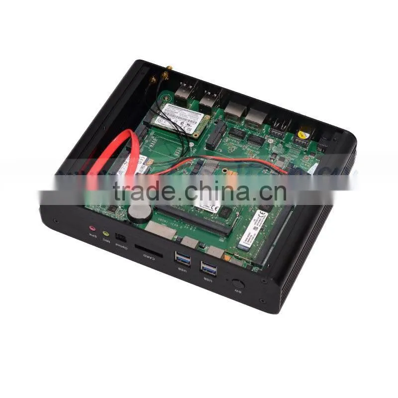 5 Gen Intel CPU Core i7 5500U Mini PC Windows10 intel HD 5500 Graphics 2*LAN port 2HDMI port Gaming PC Barebone Computer