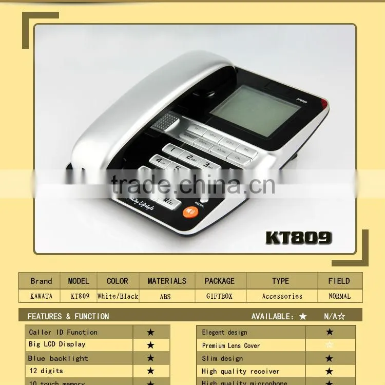 Hot selling lcd backlight business desk landline telephone