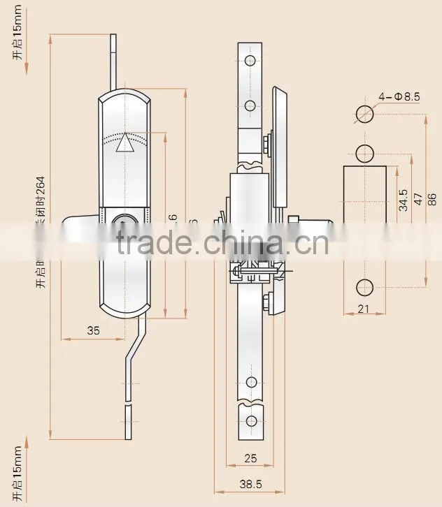 SAIP/SAIPWELL 2014 Promotional New Style Industrial Waterproof Panel Cabinet Lock