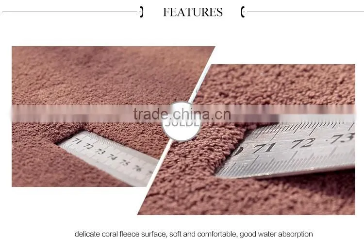 130cm*190cm large size coral fleece rectangle rugs of high water absorbent