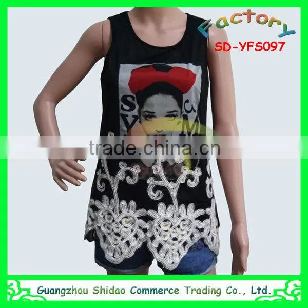 Export newest fashionable high quality swiss voile lace embroidery blouse rope embroidery lace blouse
