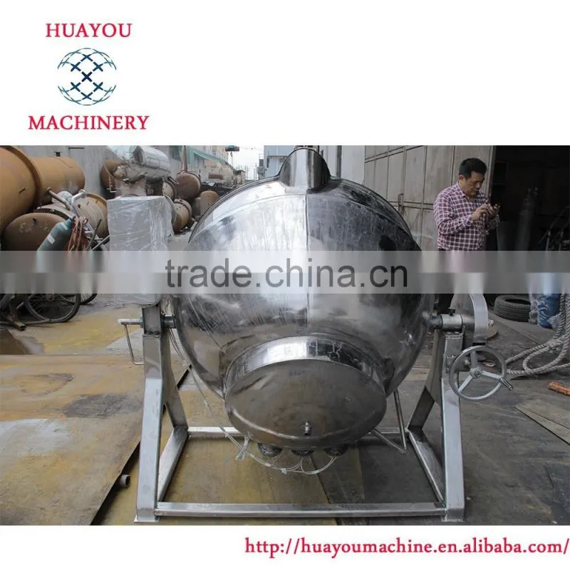Industry Sanitary Double Jacketed Kettle with stirrer stainless steel cookware set