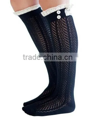 Black Friday color Button down Leg warmers lace boot cuff socks legwarmers womens knit leggings at stock