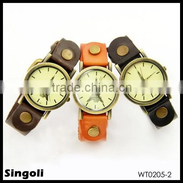 Fashion Classic Elegant Leather Watch Straps Wholesale Roma Number Dial Quartz Woman Watch