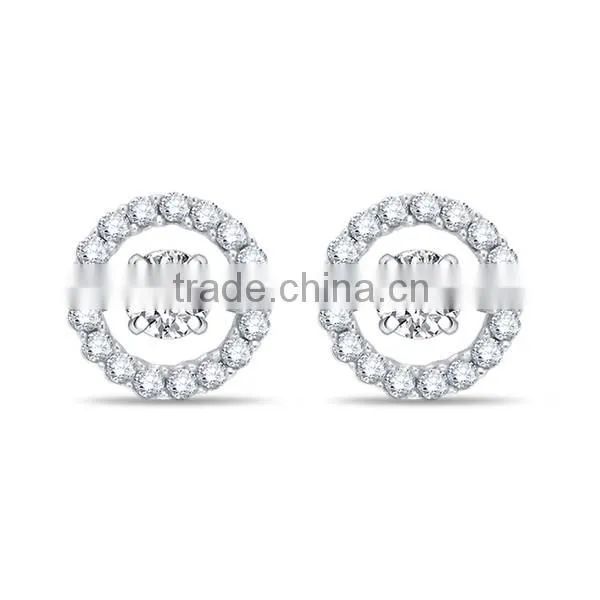China Wholesale Sterling Silver White Cubic Zirconia Dancing Diamond Jewelry Set