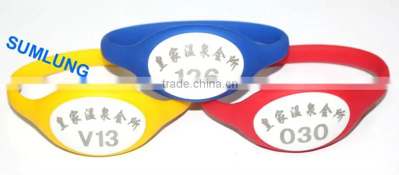 Colorful waterproof 125KHz EM Proximity RFID Wristband 9 colors for your choices