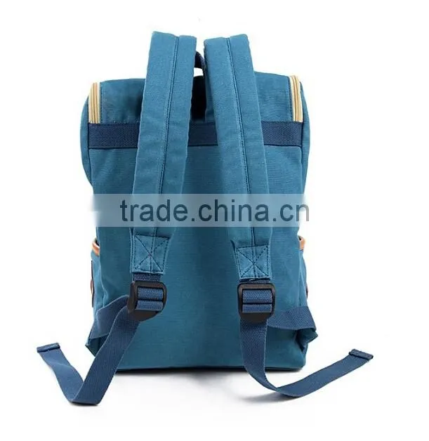 2015 fashion hot sale canvas kids school bags