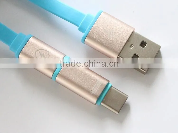 wholesale factory multifuction 2 in 1 Type C cable