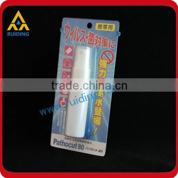 custom clear blister card packaging with hang hole