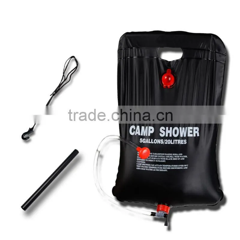 5 gallons/20 liters Solar Heating Camping Shower Bag Hot Water 45 centigrade Hiking