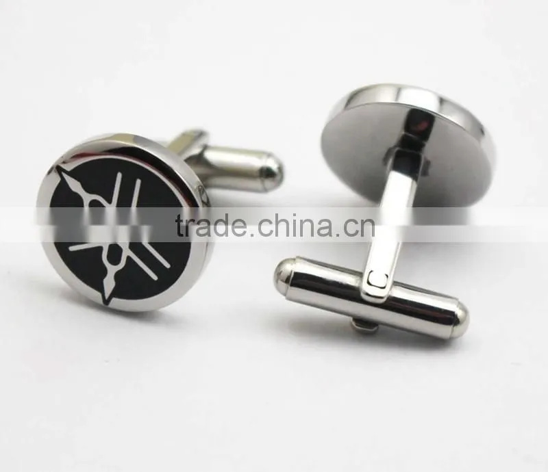 Factory Wholesale Casual Men Stainless Steel Cufflink With Logo