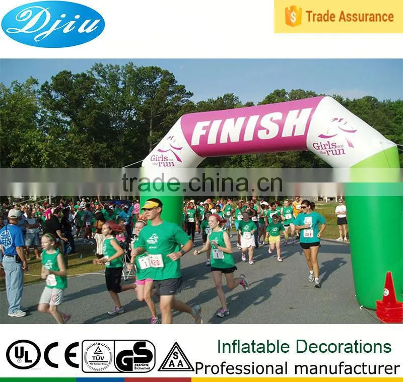 Black & White Inflatable Arch Archway Hexagon & Fan for Advertising Event Promotion
