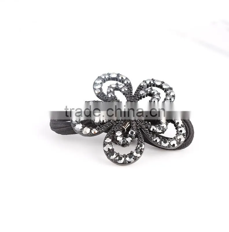Rhinestone crystal Elastic hair scrunchie ,vintage hair accessories