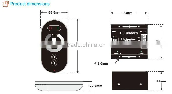 Top quality 230v led dimmer for led strip