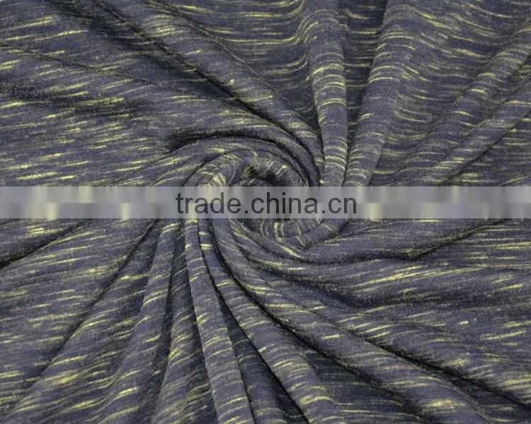 Jiufan textile polyester rayon knitting fashion dress fabric yarn dyed fabric