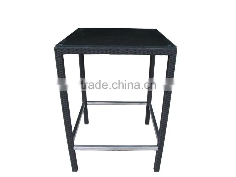 Rattan garden furniture outdoor bar table and chair